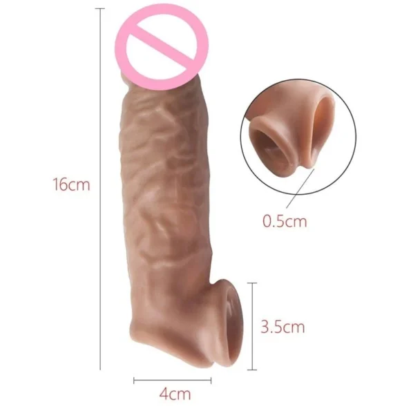 Dark Chocolate Penis Extender Condom In Pakistan - Sex Toys