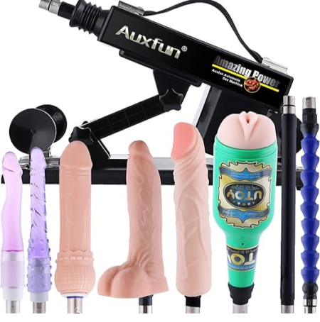 Sex Machine Dildo Machine with Realistic Dildo,Fuck Machine for Women with 3XLR Connector,Thrusting Sex Machine for Man,Adult Toys Sex Toy with 8 Accessories