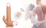 9.8 Inch Liquid Silicone Realistic Licking Thrusting Rotating Dildo