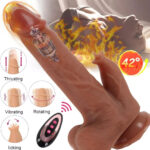 9.8 Inch Liquid Silicone Realistic Licking Thrusting Rotating Dildo