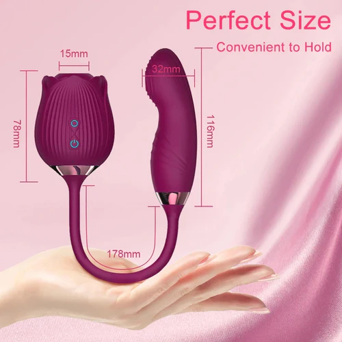 10 Vibration & 10 Suction Modes Powerful Rose Vibrator 10 Vibration & 10 Suction Modes Powerful Rose Vibrator