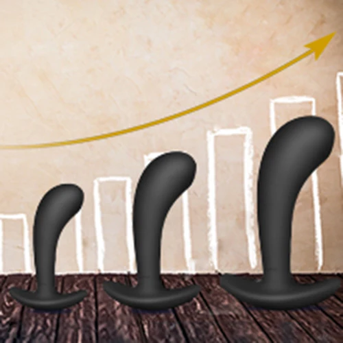 3 PC Silicone Anal Plug Training Set With Flared Base 3 PC Silicone Anal Plug Training Set With Flared Base