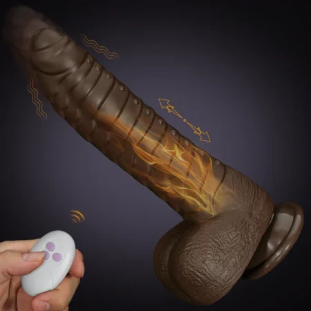 Wireless Remote Control Heating Vibration Silicone Dildo