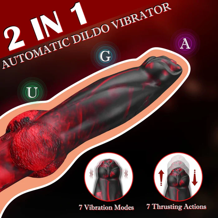 Thrusting Fantasy Dildo With Remote Control-spotVibrationDildo_1 Thrusting Fantasy Dildo With Remote Control