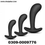 3 PC Silicone Anal Plug Training Set With Flared Base
